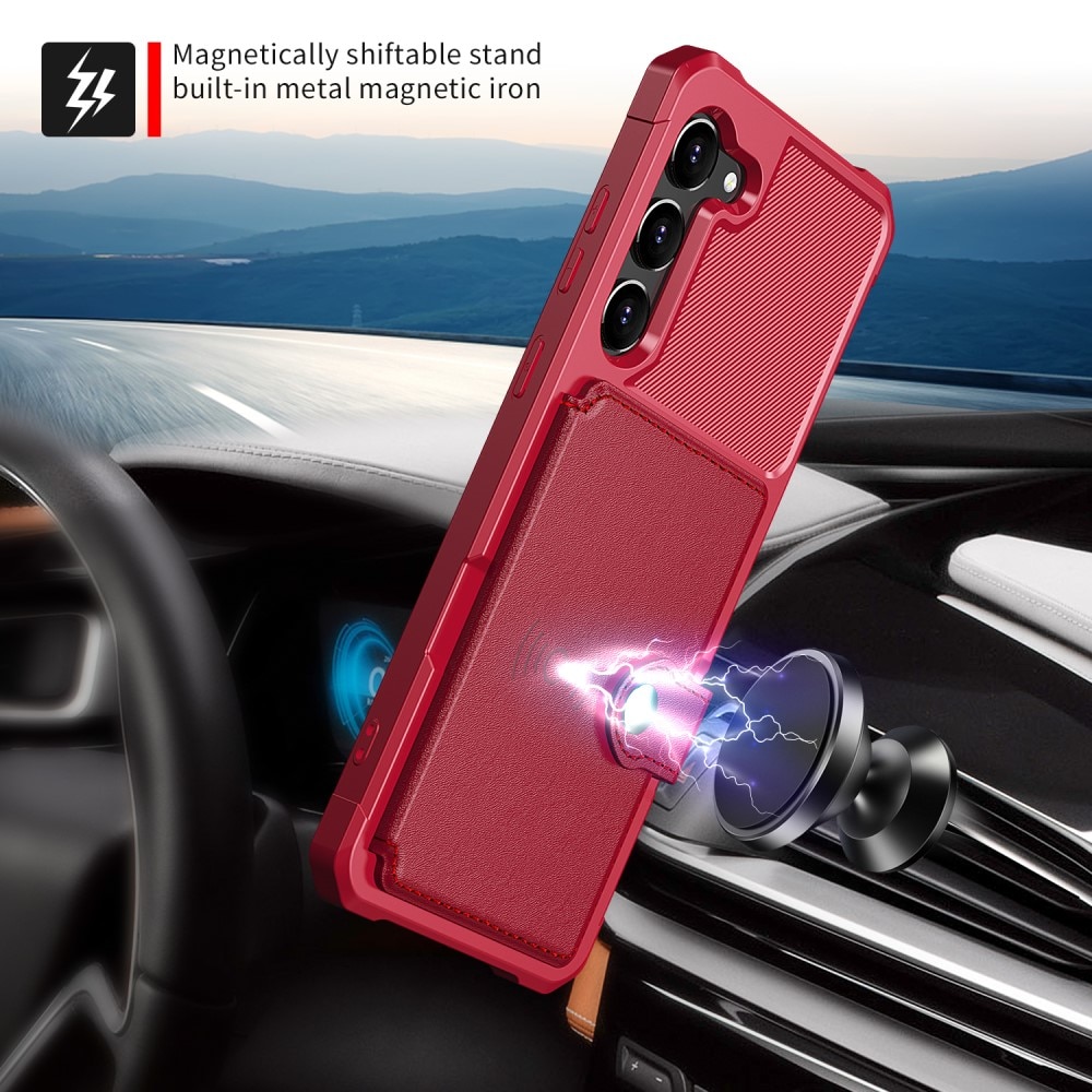 Funda con tarjetero Tough Multi-slot Samsung Galaxy S23 Rojo