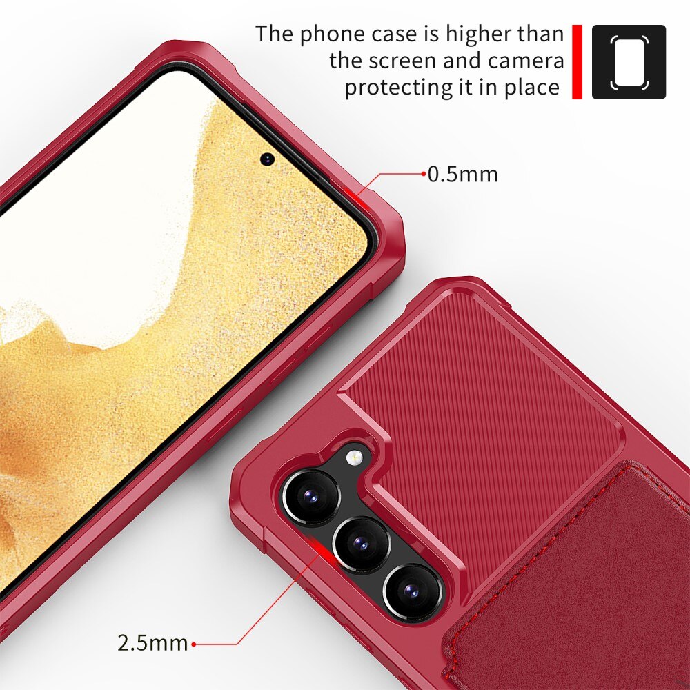 Funda con tarjetero Tough Multi-slot Samsung Galaxy S23 Rojo