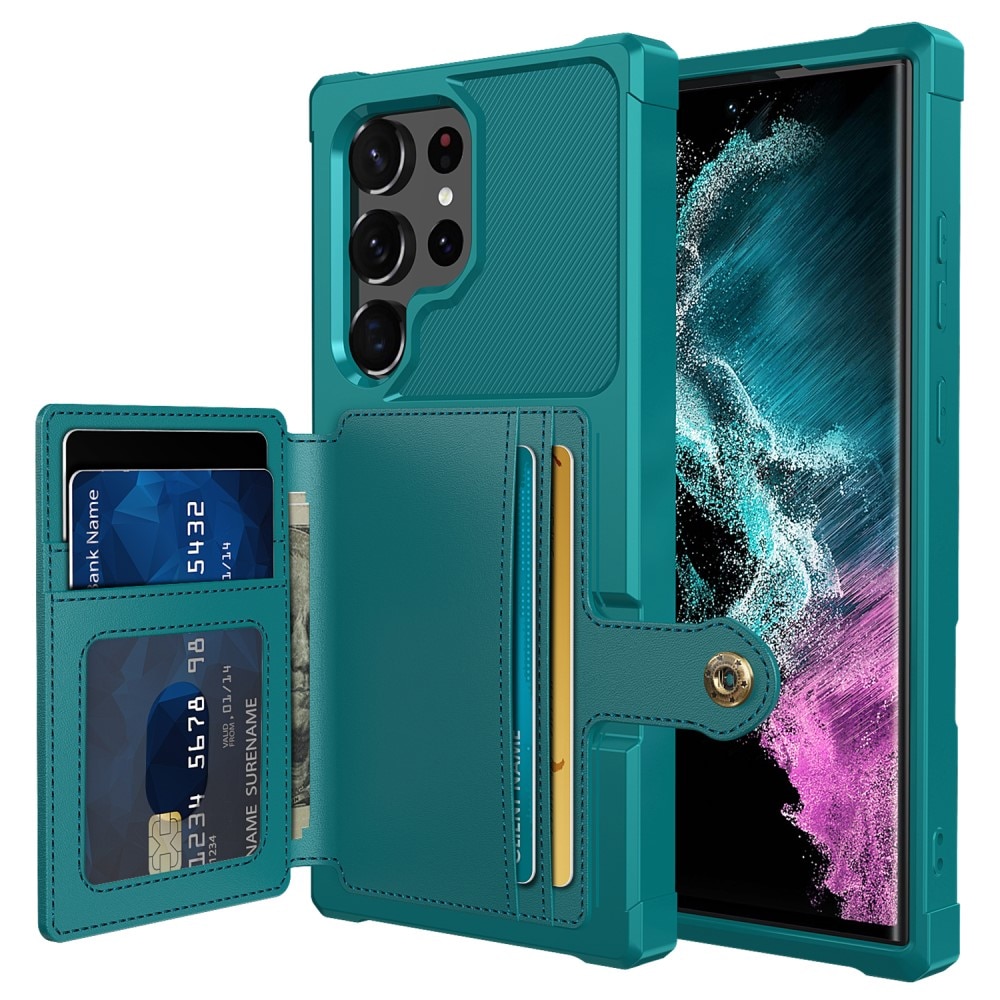 Funda con tarjetero Tough Multi-slot Samsung Galaxy S23 Ultra verde