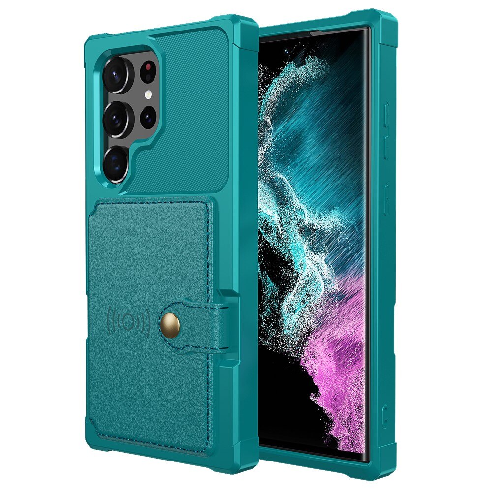 Funda con tarjetero Tough Multi-slot Samsung Galaxy S23 Ultra Verde