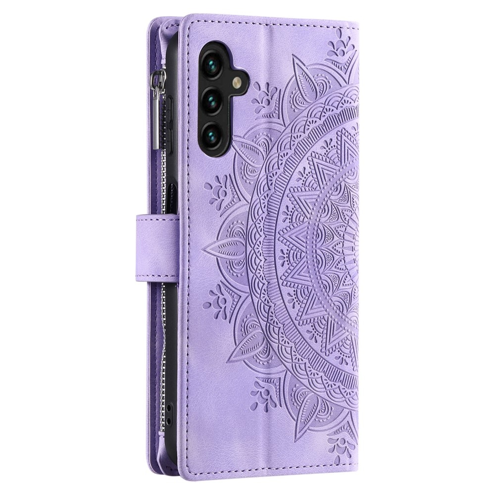 Funda Mandala tipo billetera Samsung Galaxy A54 violeta