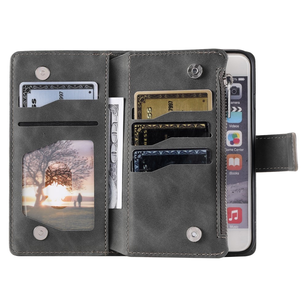 Funda Mandala tipo billetera iPhone 13 Mini gris