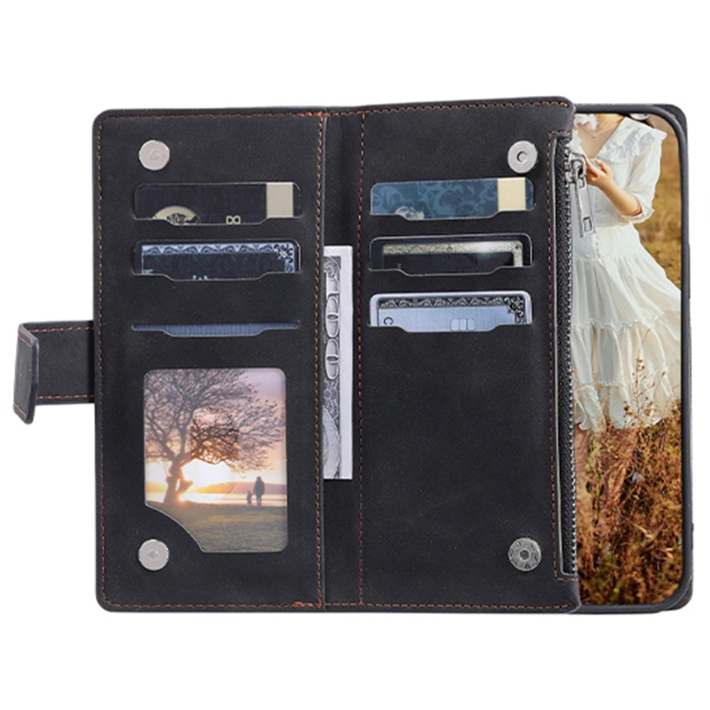 Funda acolchada tipo billetera Samsung Galaxy S23 Ultra Negro