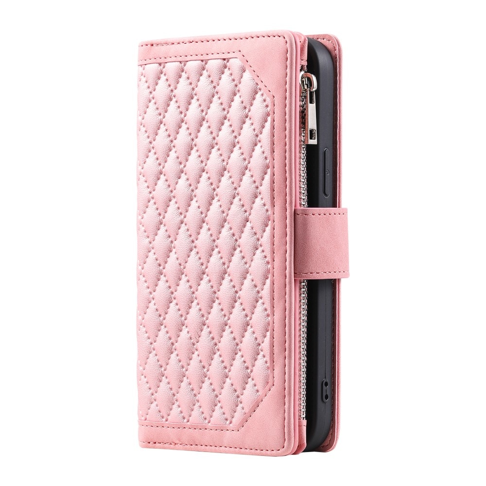 Funda acolchada tipo billetera Samsung Galaxy S23 Ultra rosado
