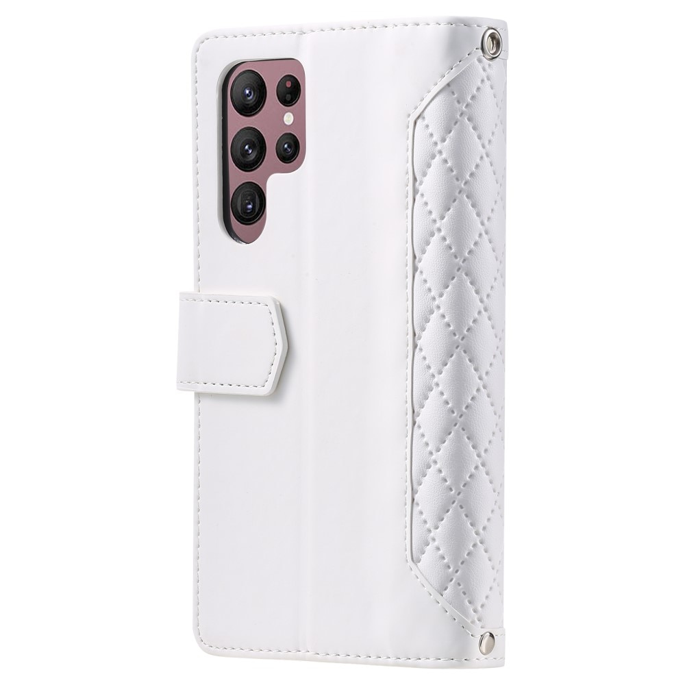 Funda acolchada tipo billetera Samsung Galaxy S23 Ultra blanco