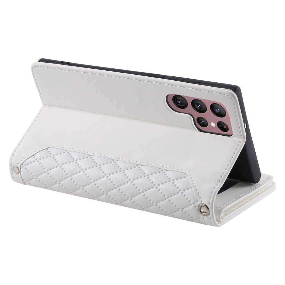 Funda acolchada tipo billetera Samsung Galaxy S23 Ultra Blance
