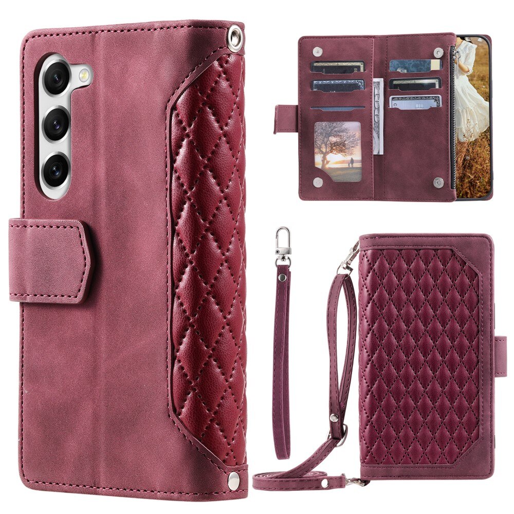 Funda acolchada tipo billetera Samsung Galaxy S23 Rojo