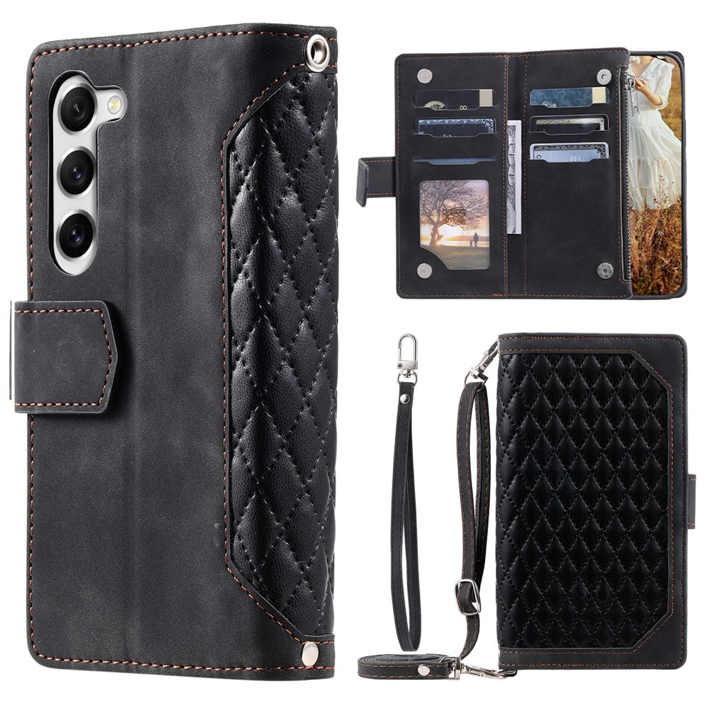 Funda acolchada tipo billetera Samsung Galaxy S23 Negro