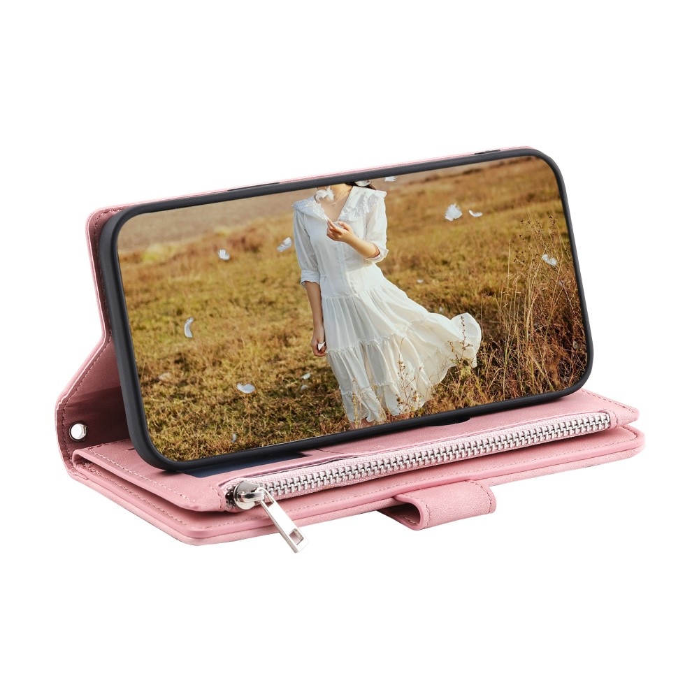 Funda acolchada tipo billetera Samsung Galaxy S23 rosado