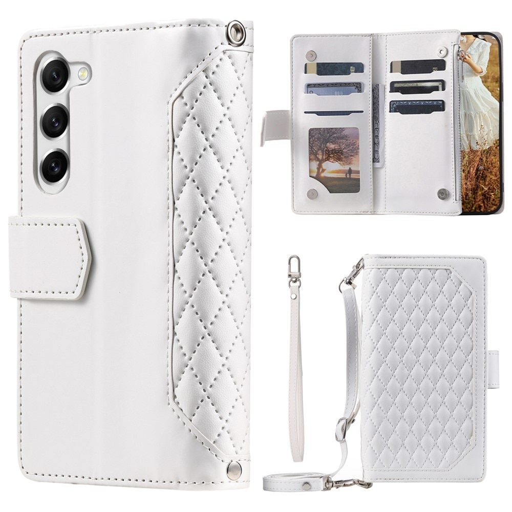 Funda acolchada tipo billetera Samsung Galaxy S23 blanco