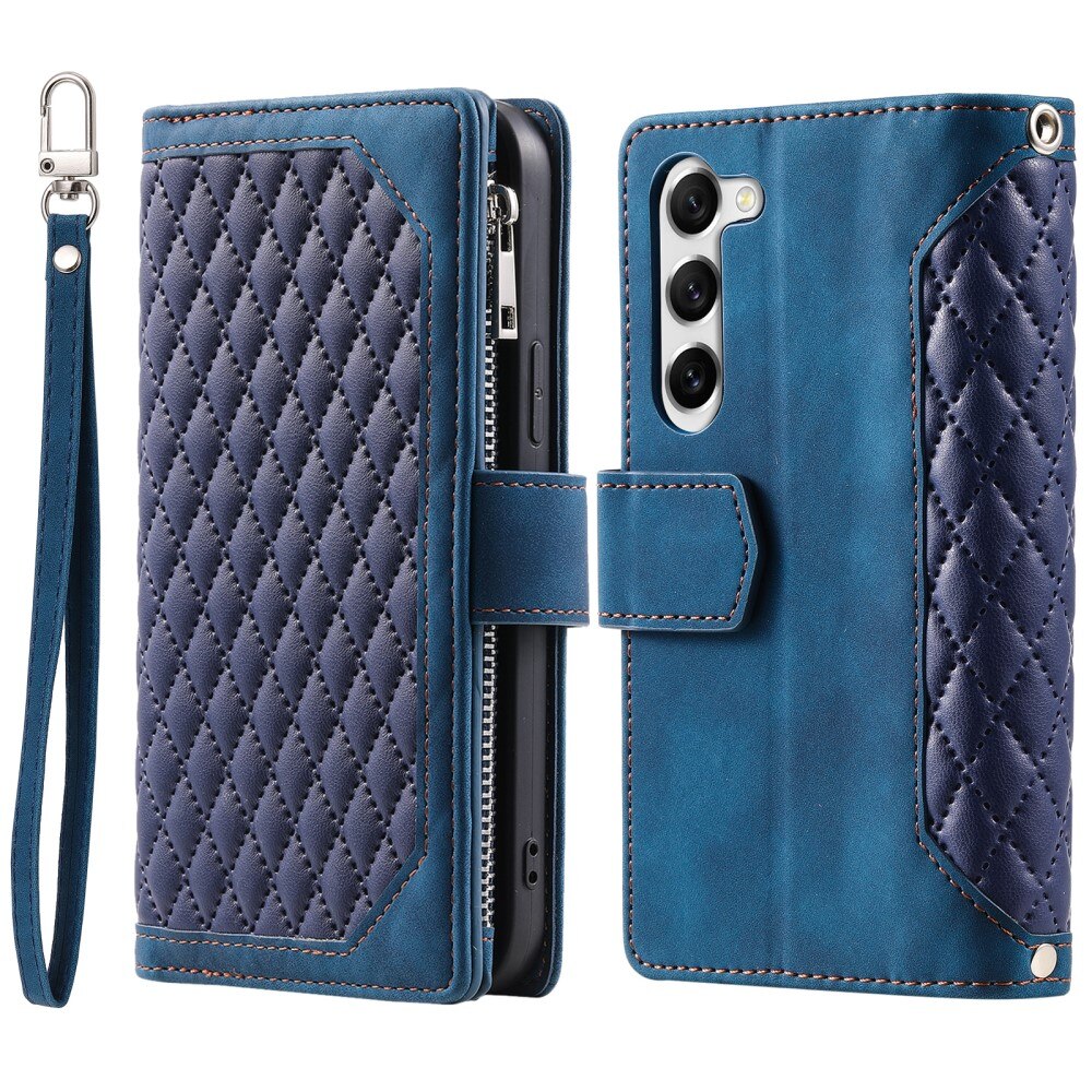 Funda acolchada tipo billetera Samsung Galaxy S23 Plus azul