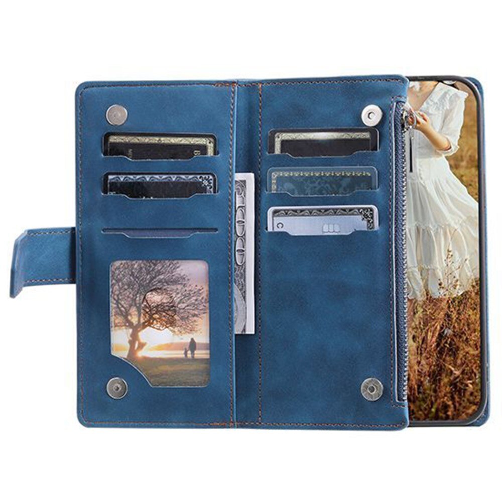 Funda acolchada tipo billetera Samsung Galaxy S23 Plus Azul