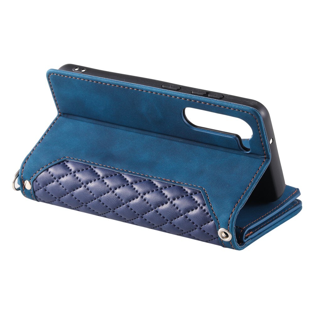Funda acolchada tipo billetera Samsung Galaxy S23 Plus Azul