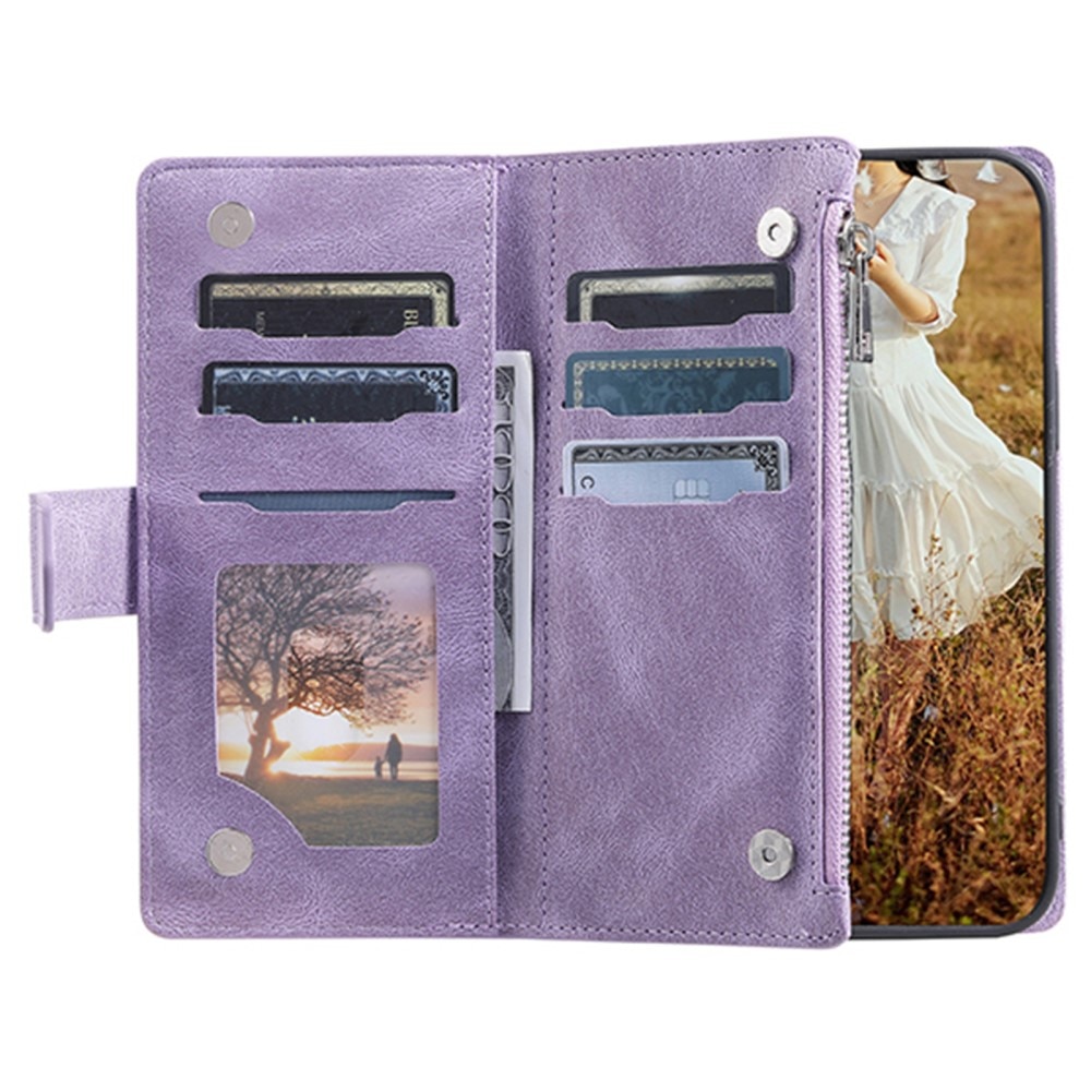 Funda acolchada tipo billetera Samsung Galaxy S23 Plus Púrpura