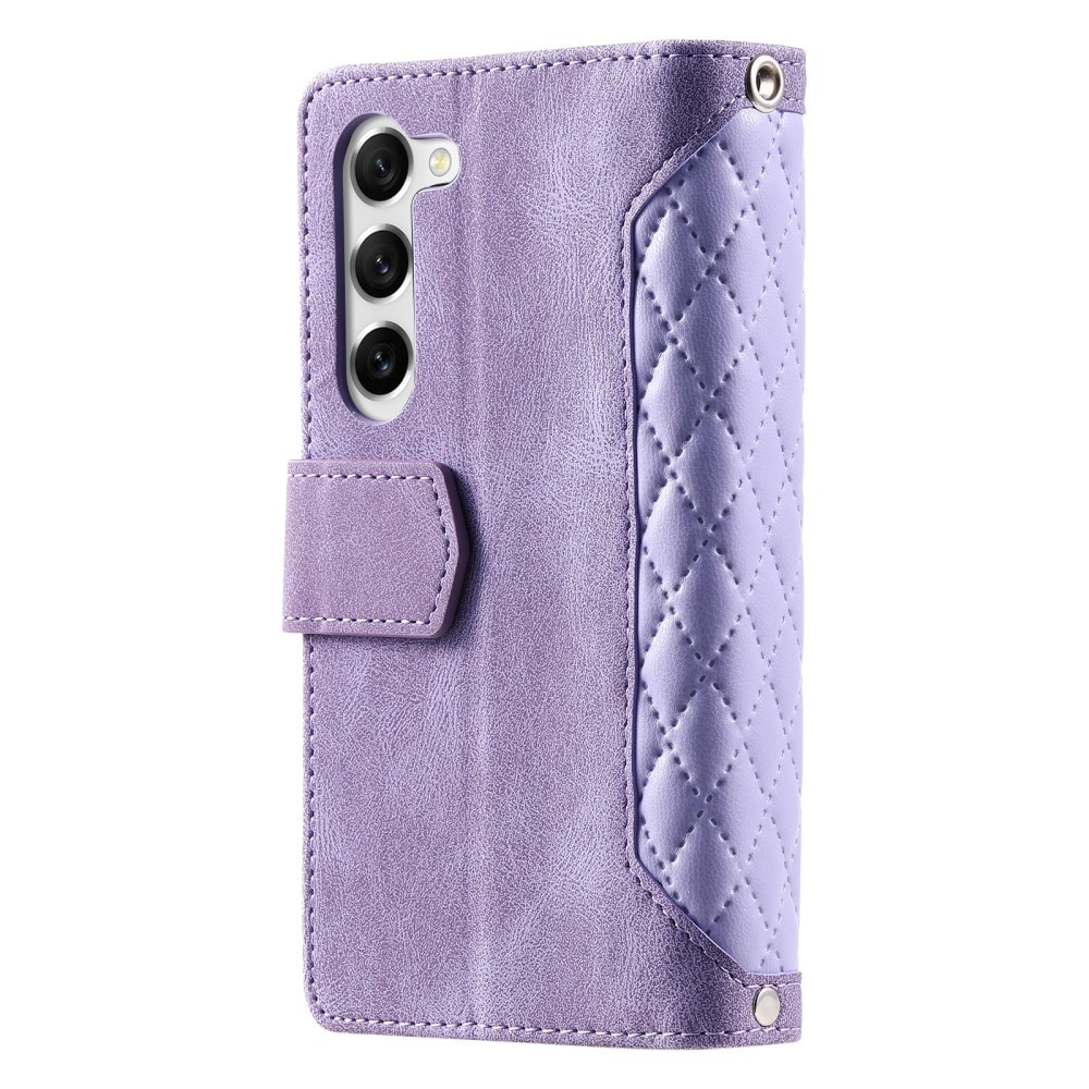 Funda acolchada tipo billetera Samsung Galaxy S23 Plus Púrpura