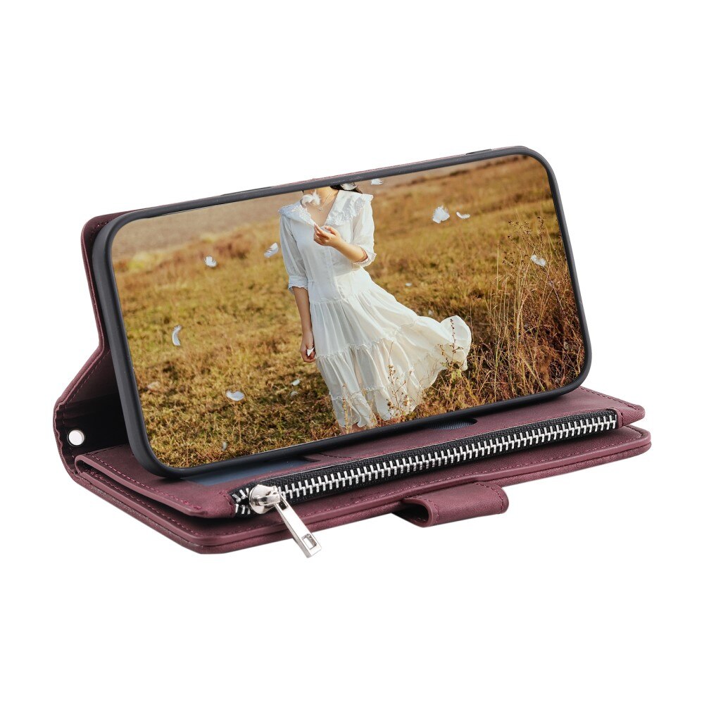 Funda acolchada tipo billetera Samsung Galaxy S23 Plus Rojo