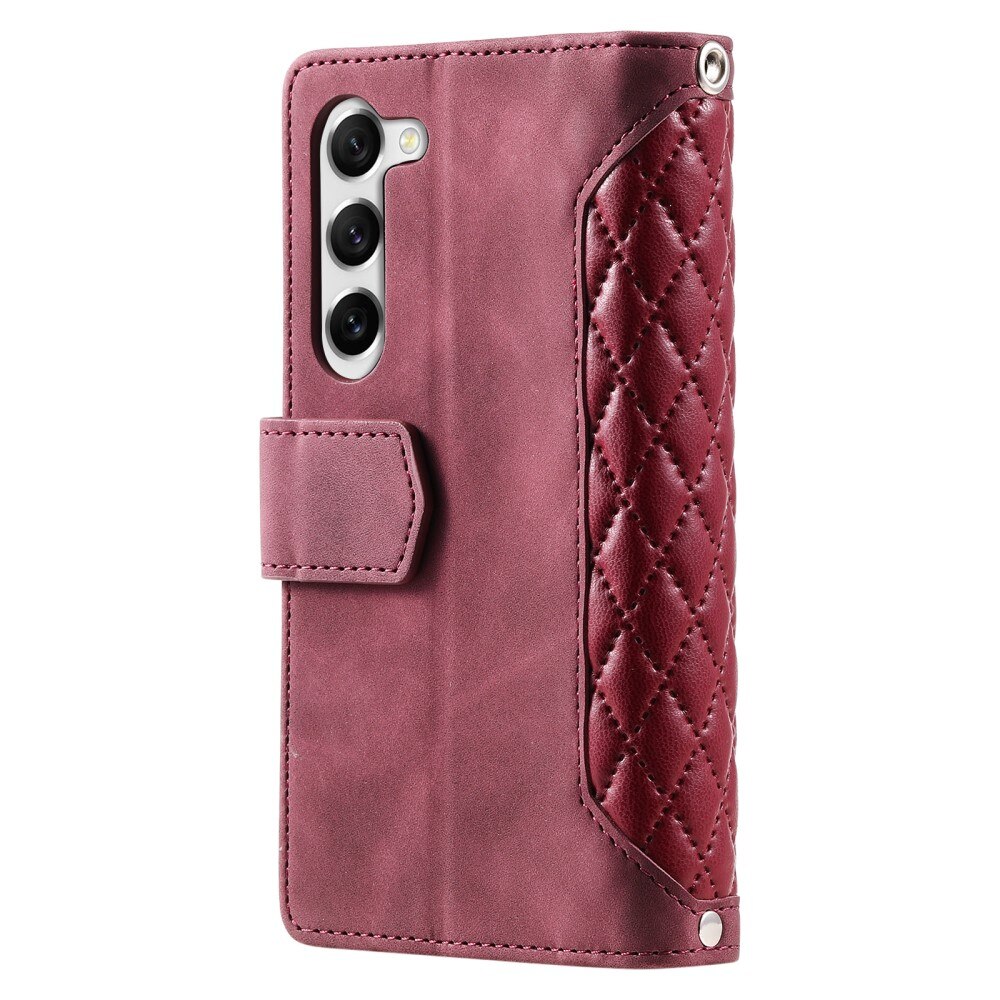 Funda acolchada tipo billetera Samsung Galaxy S23 Plus Rojo