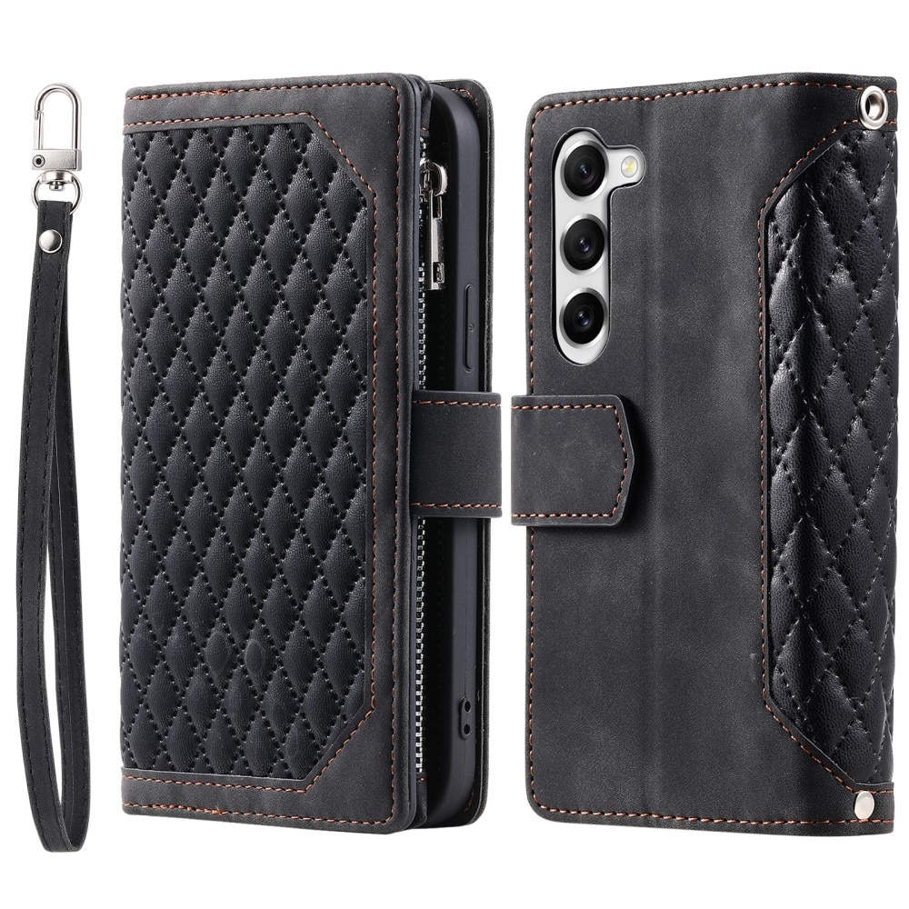 Funda acolchada tipo billetera Samsung Galaxy S23 Plus Negro