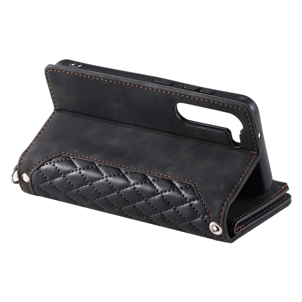Funda acolchada tipo billetera Samsung Galaxy S23 Plus Negro