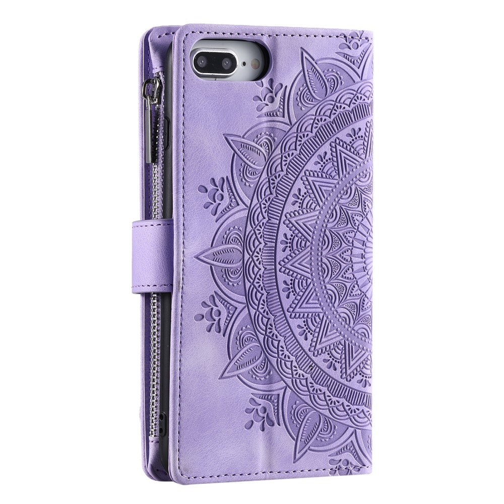 Funda Mandala tipo billetera iPhone 7 Plus/8 Plus violeta