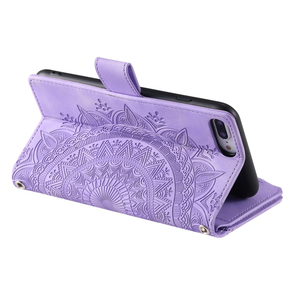 Funda Mandala tipo billetera iPhone 7 Plus/8 Plus violeta