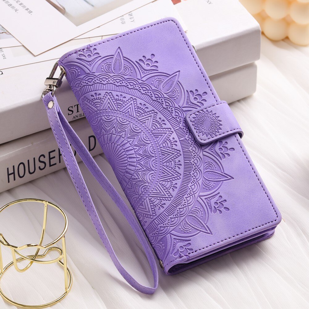 Funda Mandala tipo billetera iPhone 8 violeta