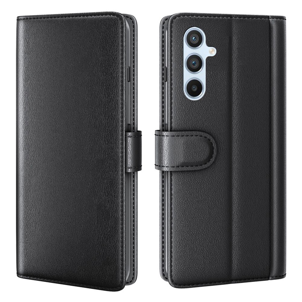 Funda de cuero genuino Samsung Galaxy A34, Negro