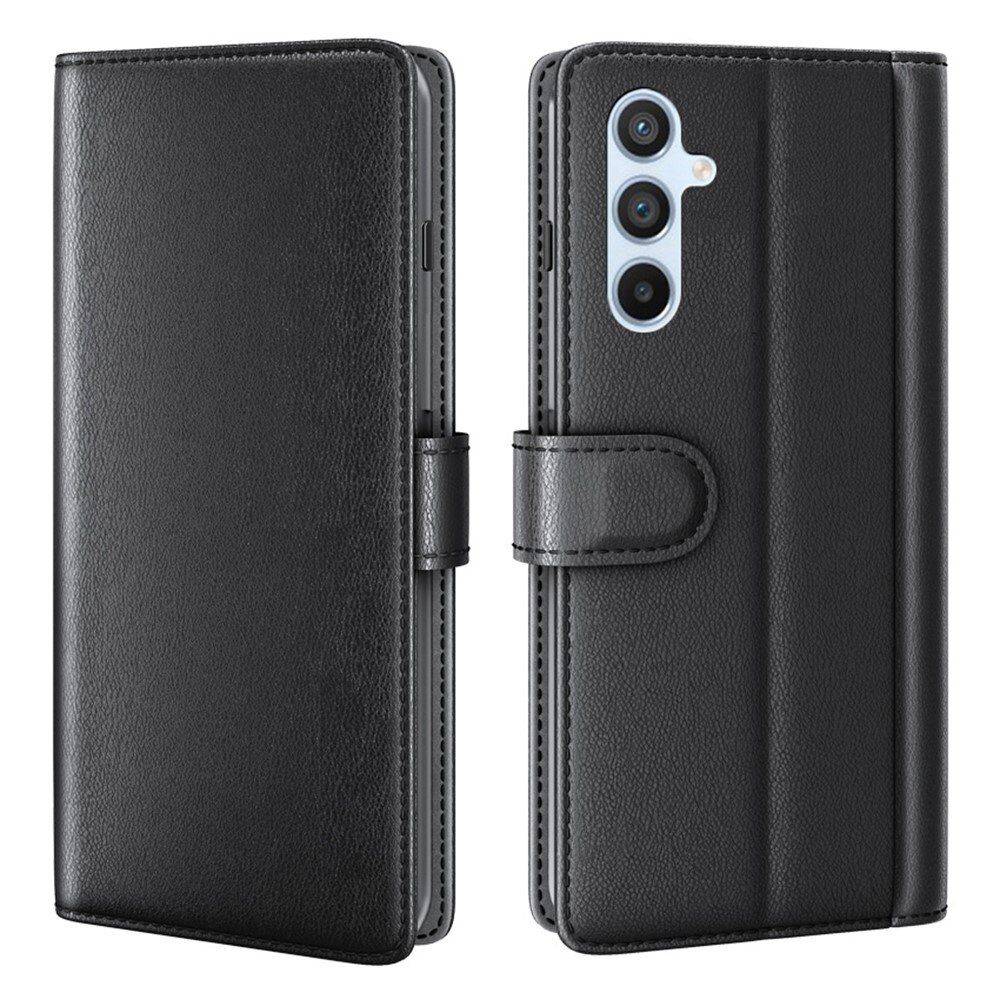 Funda de cuero genuino Samsung Galaxy A34, negro