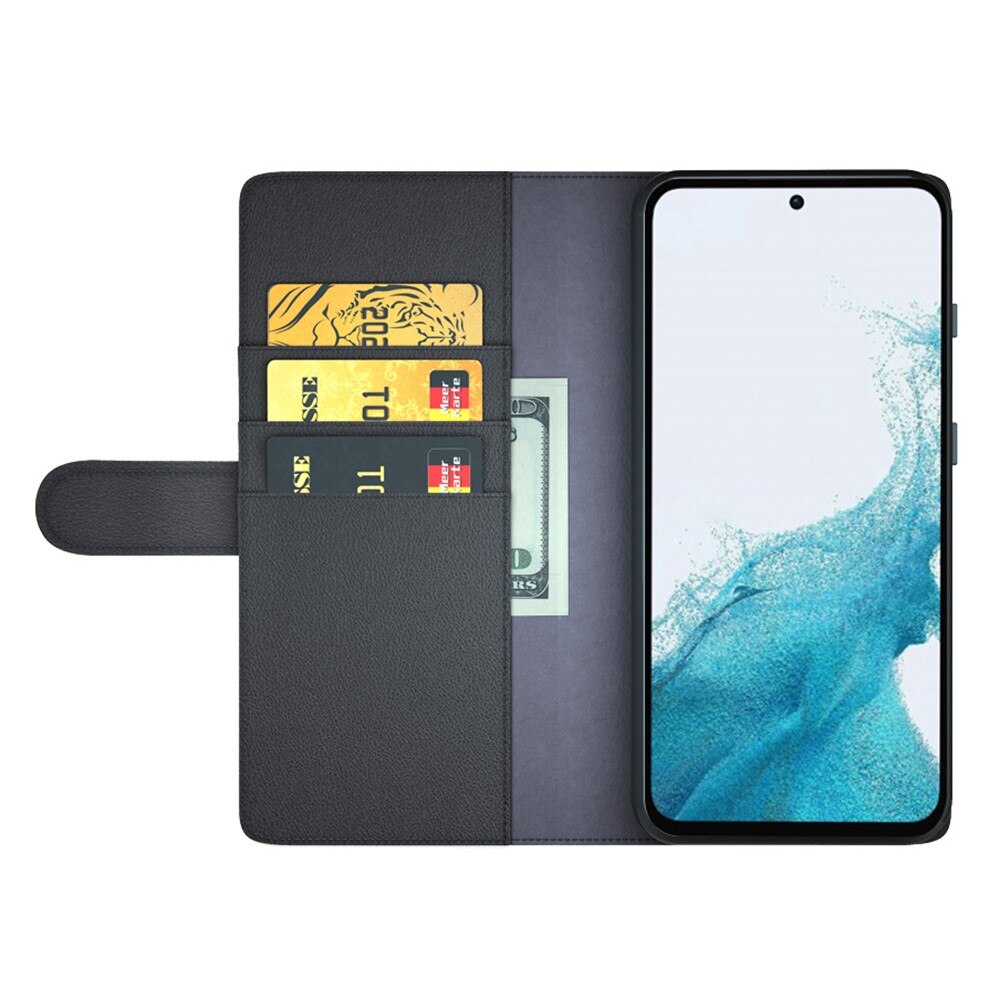 Funda de cuero genuino Samsung Galaxy A34, Negro