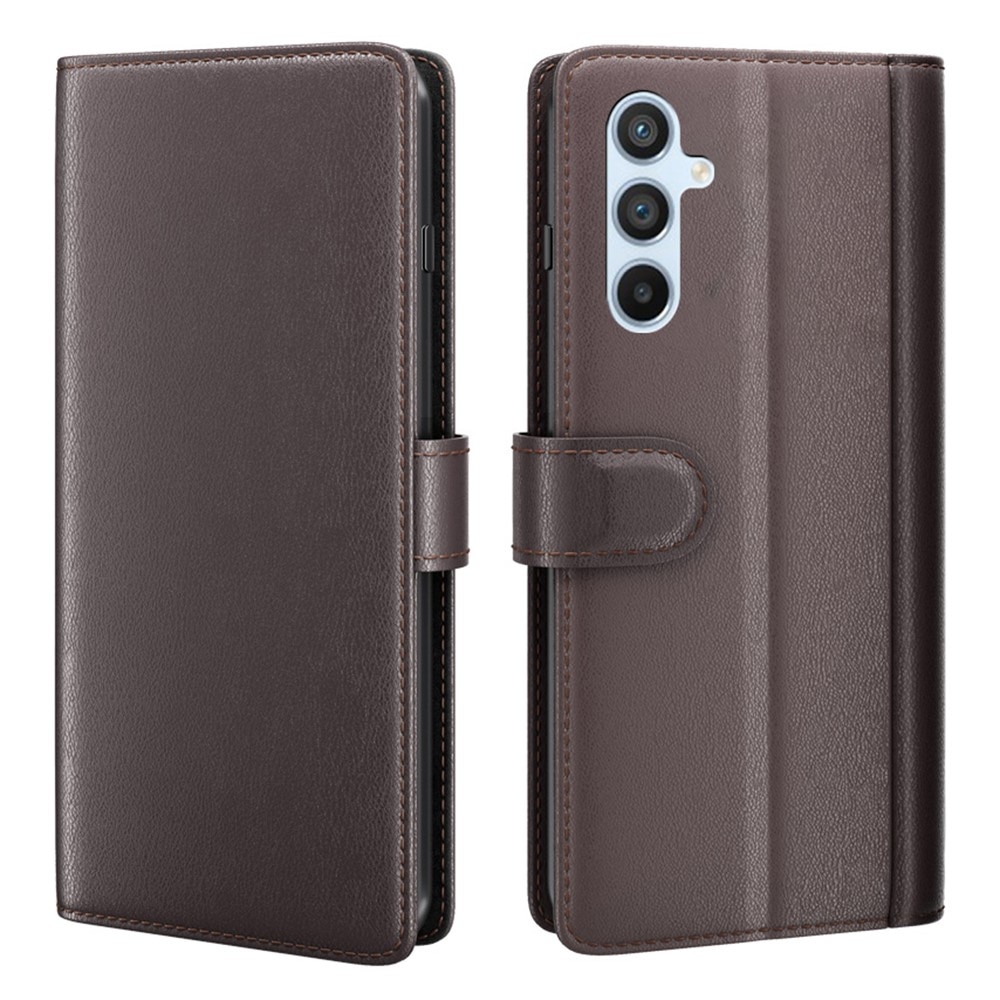 Funda de cuero genuino Samsung Galaxy A54, Marrón