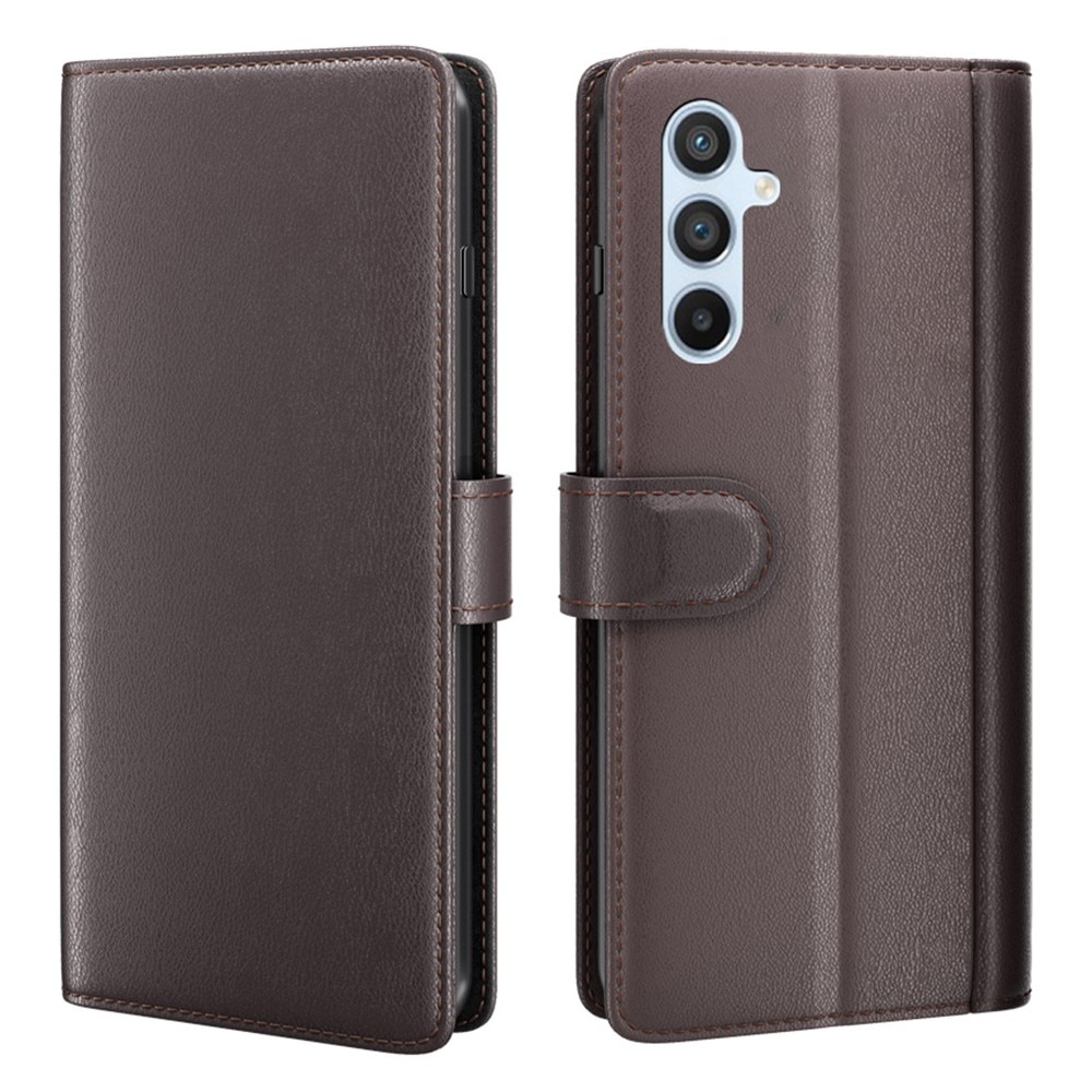 Funda de cuero genuino Samsung Galaxy A54 marrón