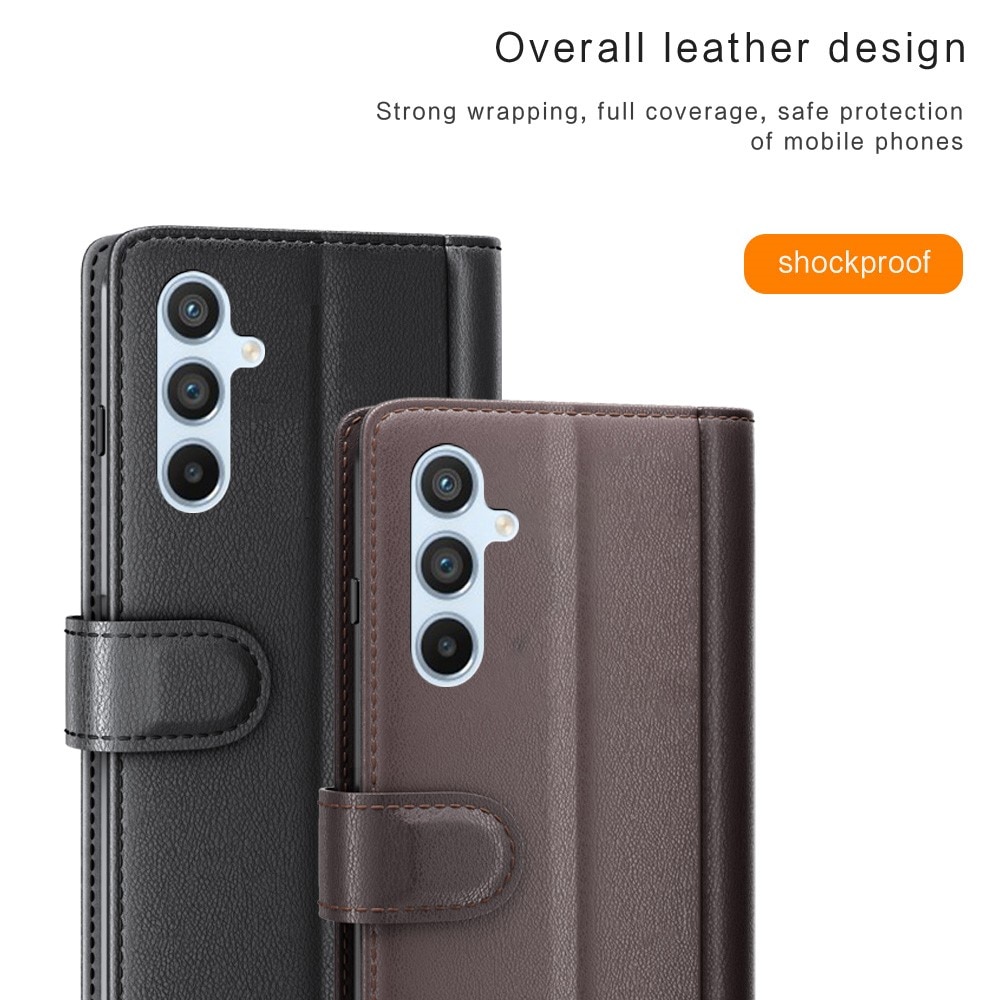 Funda de cuero genuino Samsung Galaxy A54, Marrón