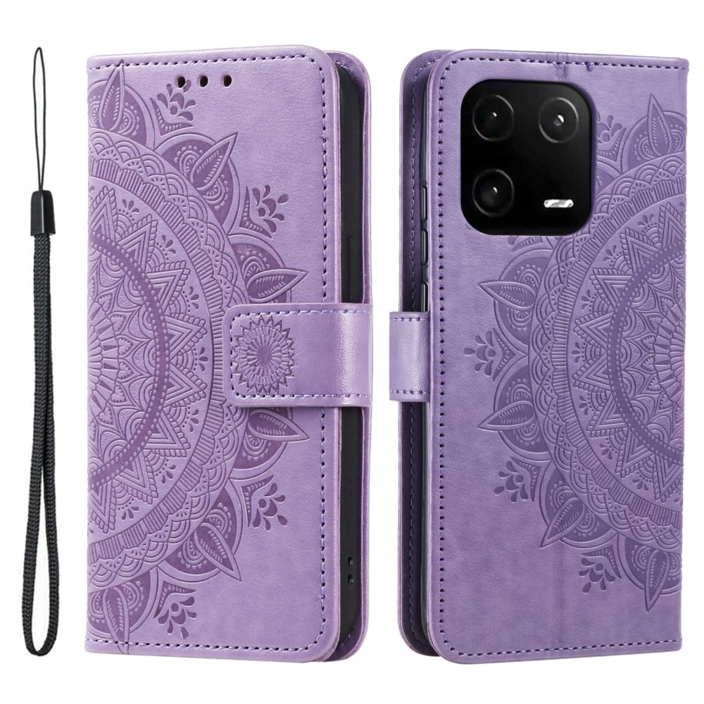 Funda de Cuero Mandala Xiaomi 13 Pro violeta
