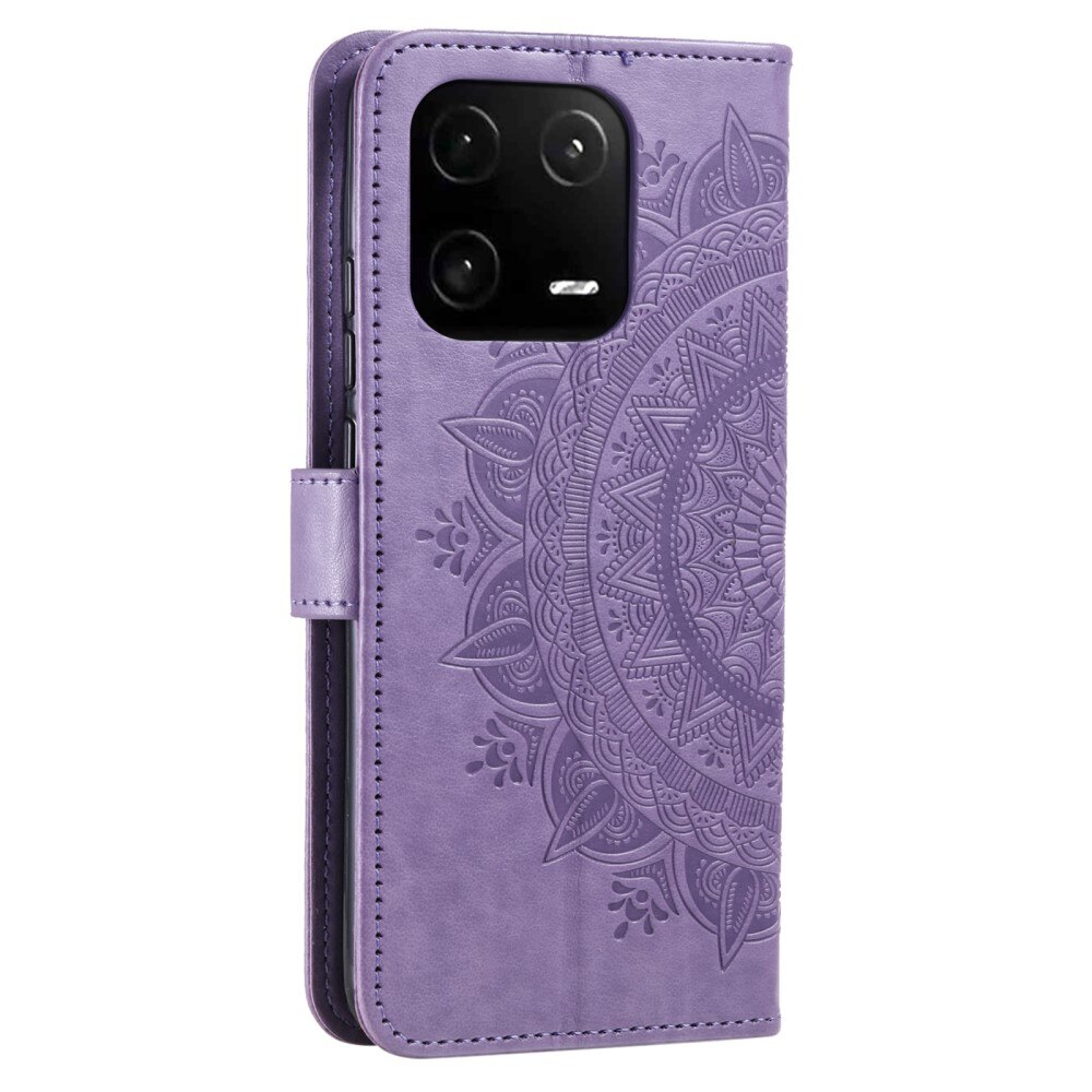 Funda de Cuero Mandala Xiaomi 13 Pro violeta