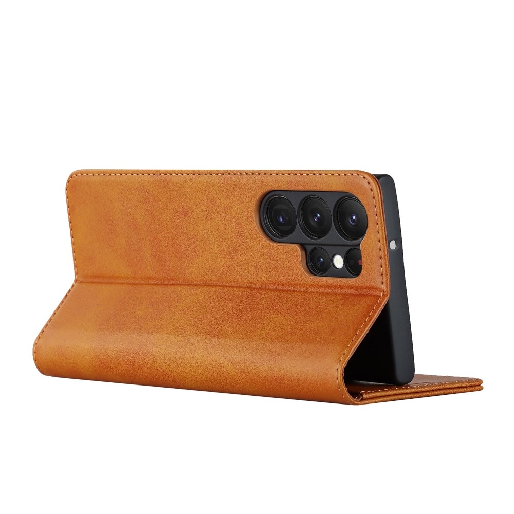 Funda delgada cartera Samsung Galaxy S23 Ultra Marrón