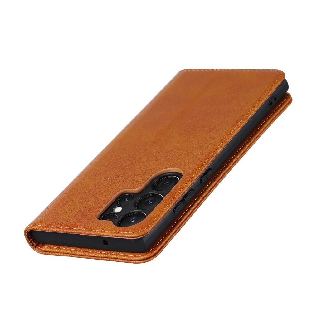 Funda delgada cartera Samsung Galaxy S23 Ultra Marrón