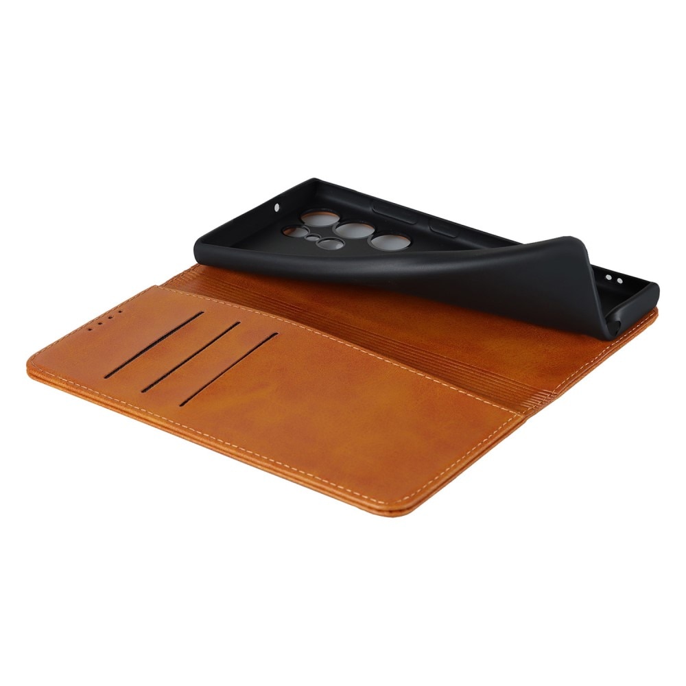 Funda delgada cartera Samsung Galaxy S23 Ultra Marrón
