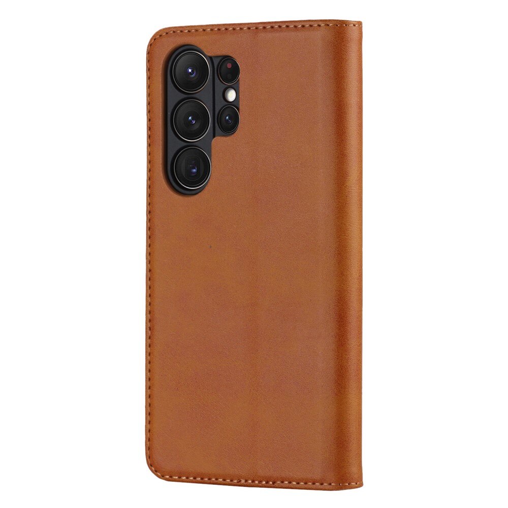 Funda delgada cartera Samsung Galaxy S23 Ultra Marrón
