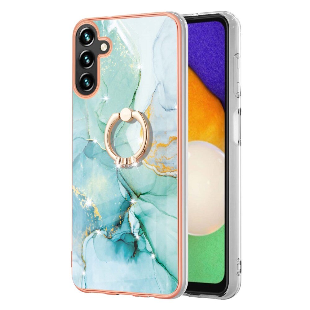Funda Finger Ring Kickstand Samsung Galaxy A54 Mármol verde