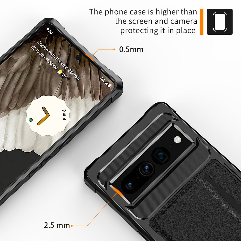 Funda Tough Card Case Google Pixel 7 Pro negro