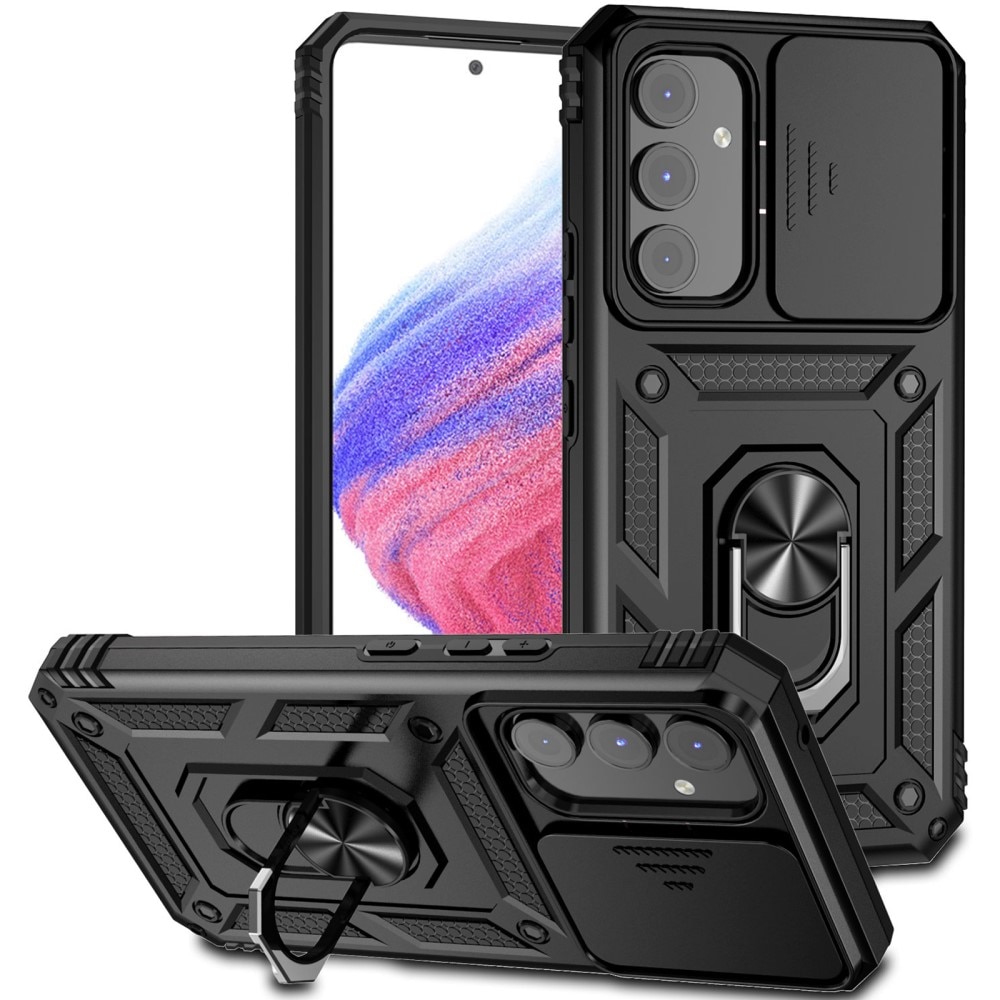 Funda híbrida Ring y Protector Cámara Samsung Galaxy A54 Negro