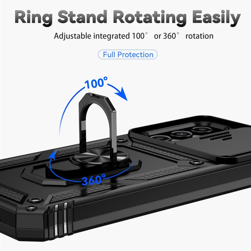 Funda híbrida Tech Ring y Protector Cámara Samsung Galaxy A54 negro