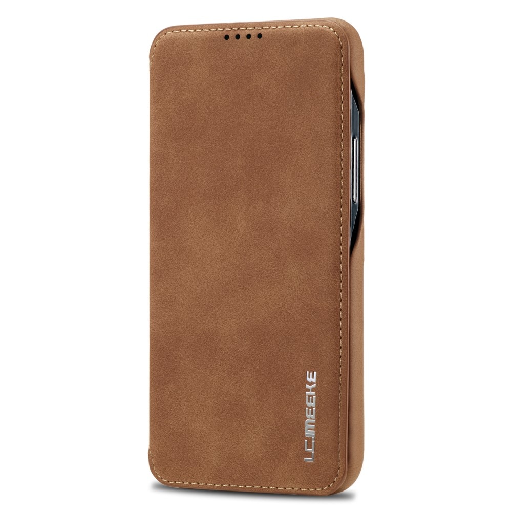 Funda delgada con solapa Samsung Galaxy S23 coñac