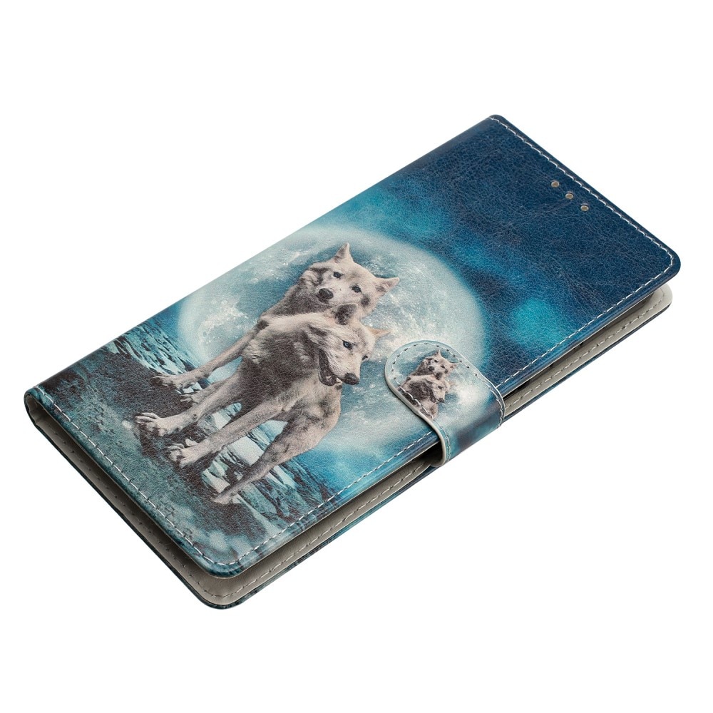 Funda cartera Samsung Galaxy A54 lobos