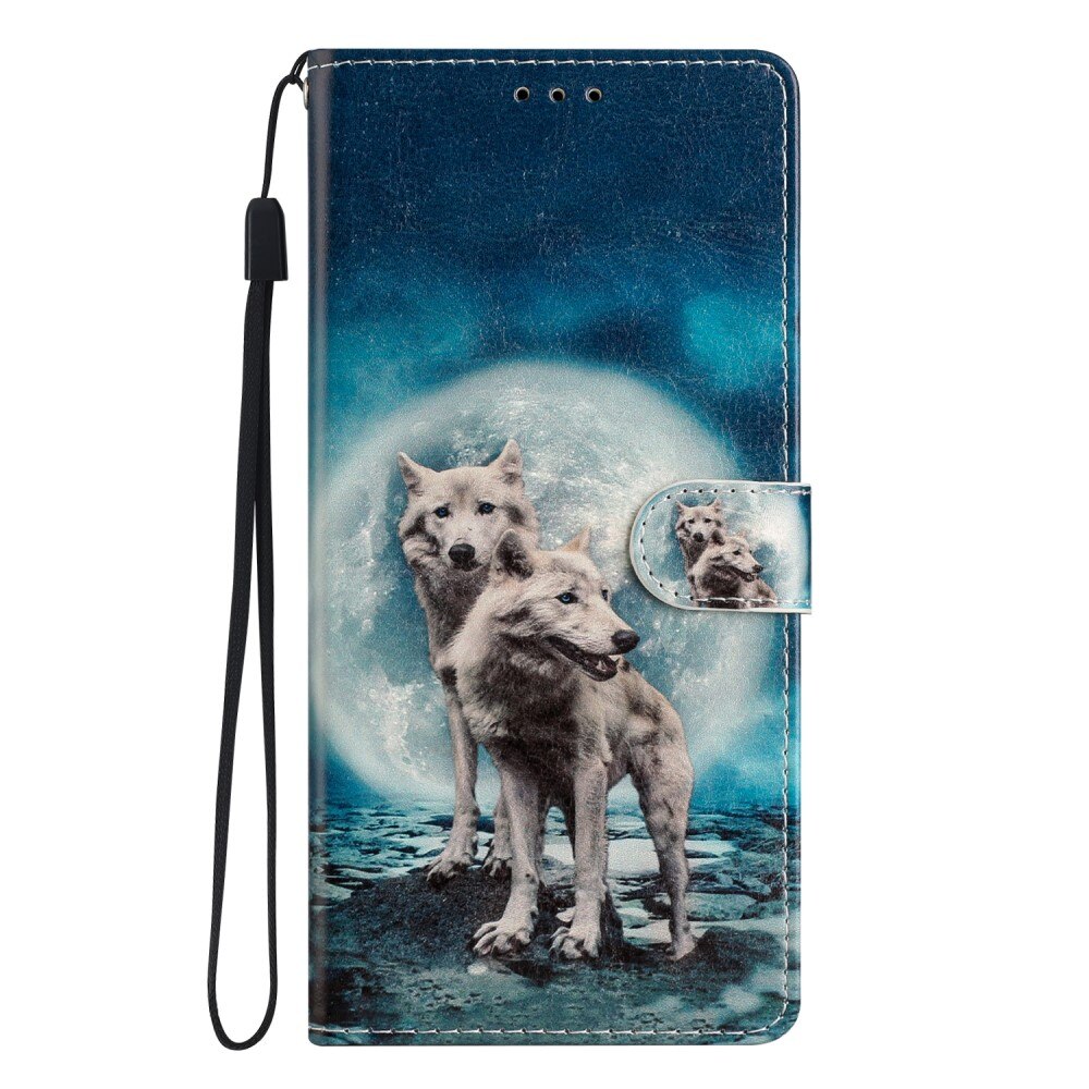 Funda cartera Samsung Galaxy A54 lobos