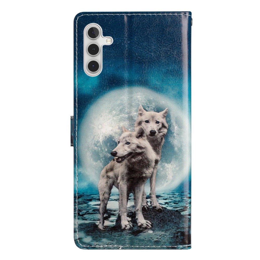 Funda cartera Samsung Galaxy A54 lobos