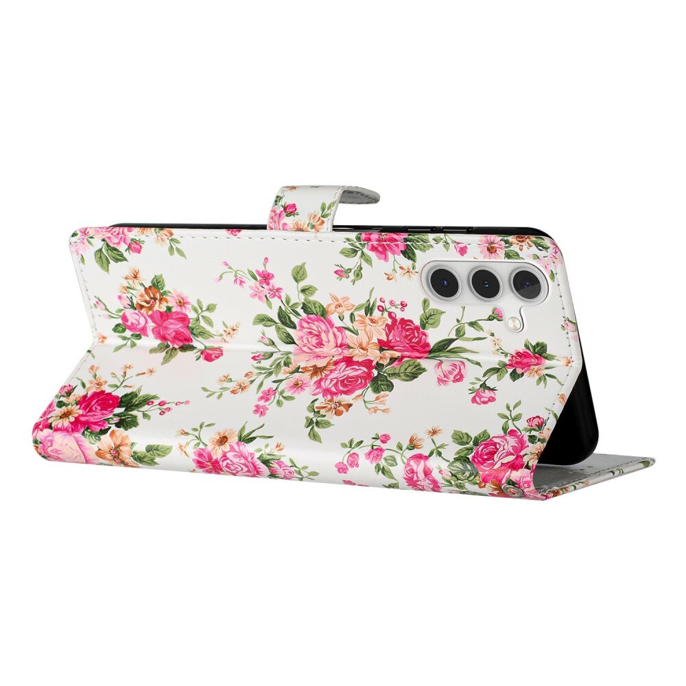 Funda cartera Samsung Galaxy A54 Flores rosadas