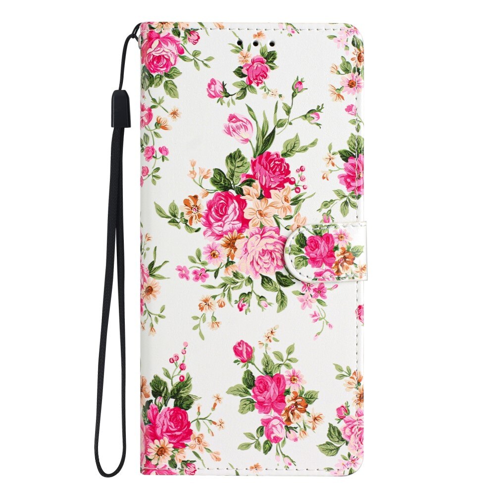 Funda cartera Samsung Galaxy A54 Flores rosadas