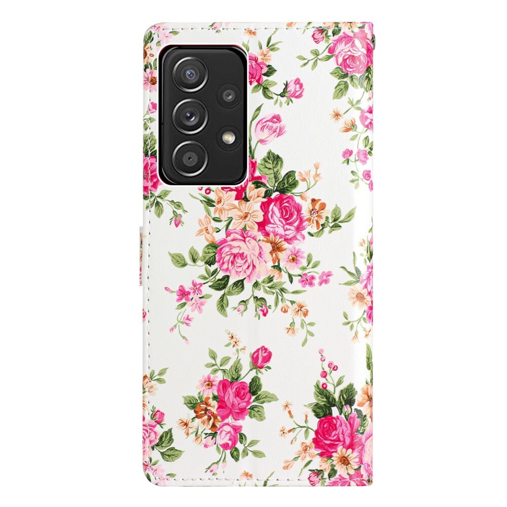 Funda cartera Samsung Galaxy A53 Flores rosadas