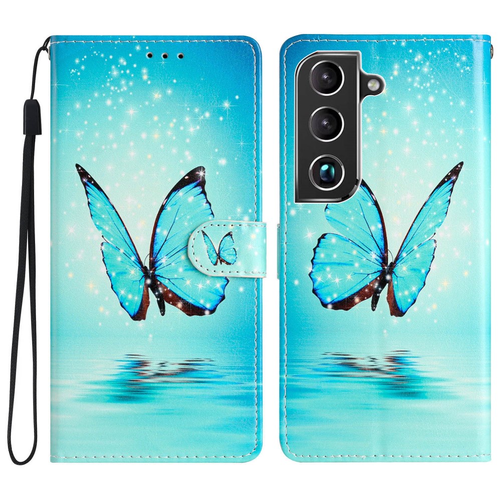 Funda cartera Samsung Galaxy S22 mariposas azules